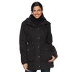 Women's Triple Star Hooded Anorak Jacket, Size: Large, Black