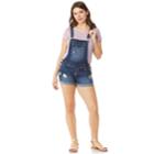 Juniors' Wallflower X-back Insta Soft Jean Shortalls, Teens, Size: Medium, Blue