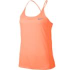 Women's Nike Dri-fit Mesh Racerback Tank Top, Size: Medium, Lt Orange