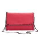 R & R Leather Whip-stitch Leather Crossbody Bag, Women's, Pink