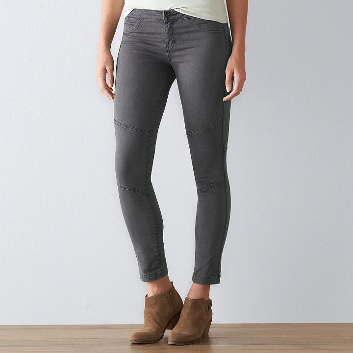 Women's Sonoma Goods For Life&trade; Utility Skinny Pants, Size: 4, Dark Grey