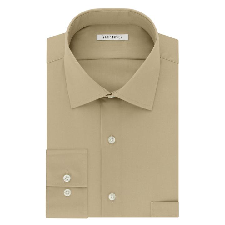 Big & Tall Van Heusen Flex Collar Spread-collar Dress Shirt, Men's, Size: 20 35/6t, Beige Oth