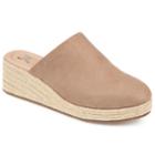 Journee Collection Lolita Women's Espadrille Wedges, Size: 5.5, Beig/green (beig/khaki)