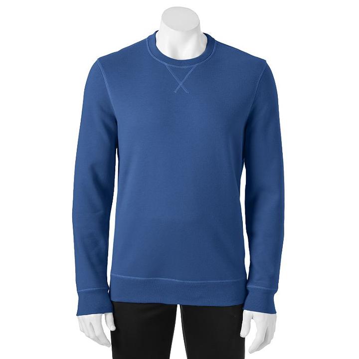 Men's Tek Gear&reg; Fleece Crew Sweatshirt, Size: Small, Med Blue