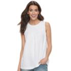Women's Sonoma Goods For Life&trade; Fringe Tank, Size: Xl, White