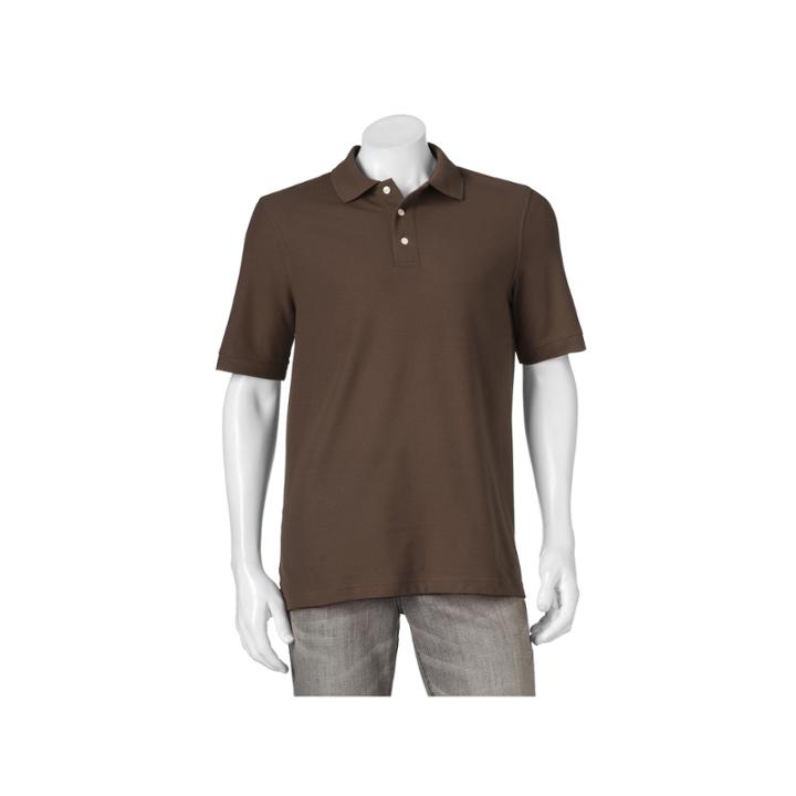 Men's Croft & Barrow&reg; Performance Pique Polo, Size: Large, Brown