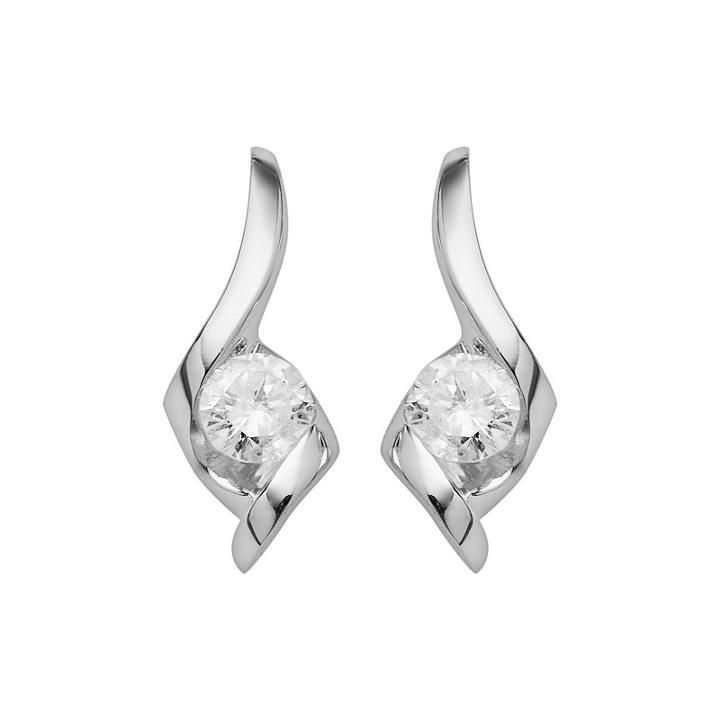 Sirena Collection 14k White Gold 1/4-ct. T.w. Diamond Drop Earrings, Women's, Yellow