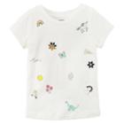 Toddler Girl Carter's Short-sleeve Embellished Graphic Tee, Size: 4t, White