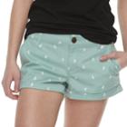 Juniors' So&reg; Low-rise Chino Shorts, Teens, Size: 0, Med Green