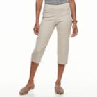 Petite Croft & Barrow&reg; Classic Stretch Twill Capris, Women's, Size: 8 Petite, Lt Brown