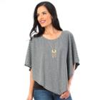 Women's Ab Studio Mitered Popover Top, Size: Small, White Oth