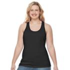 Juniors' Plus Size So&reg; Ribbed Racerback Tank, Girl's, Size: 2xl, Black