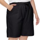 Plus Size Gloria Vanderbilt Jamy Sheeting Drawstring Shorts, Women's, Size: 2xl, Dark Blue