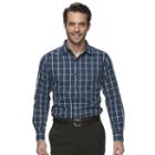Men's Haggar Classic-fit Button-down Shirt, Size: Xxl, Blue (navy)