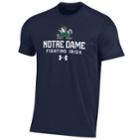 Boys 8-20 Under Armour Notre Dame Fighting Irish Youth Live Tee, Size: S 8, Blue (navy)