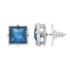 Simply Vera Vera Wang Simulated Crystal Square Stud Earrings, Women's, Blue