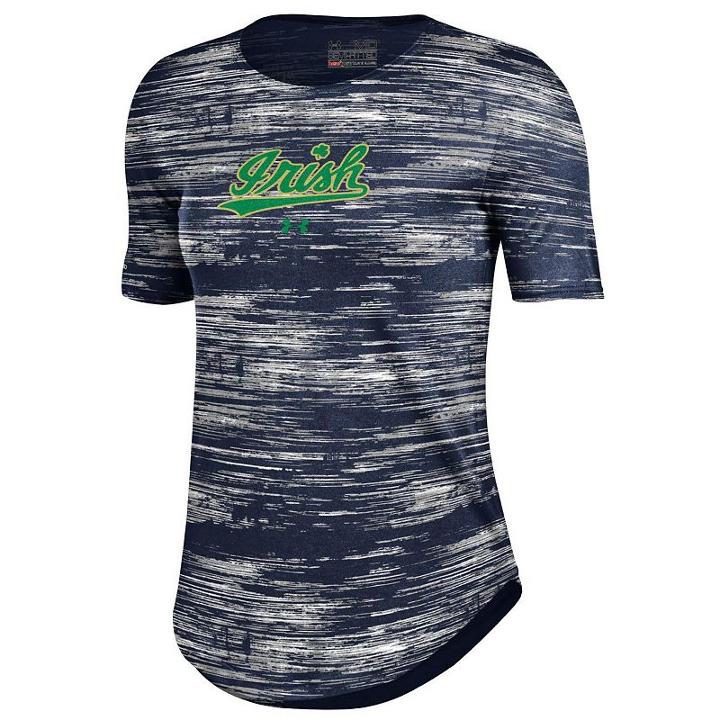 Women's Under Armour Notre Dame Fighting Irish Novelty Tee, Size: Large, Blue (navy)