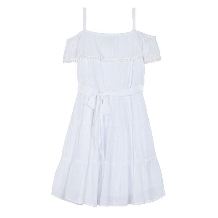 Girls 7-16 Iz Amy Byer Off Shoulder White Gauze Dress, Girl's, Size: 8