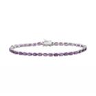 Sterling Silver Amethyst Tennis Bracelet, Women's, Purple