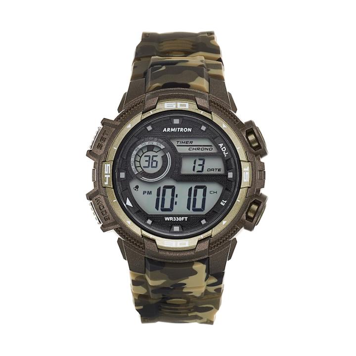 Armitron Men's Camouflage Sport Digital Chronograph Watch - 40/8347cag, Size: Xl, Green