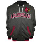 Men's Franchise Club Louisville Cardinals Power Play Reversible Hooded Jacket, Size: Xl, Grey