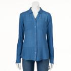 Women's Sonoma Goods For Life&trade; Woven Utility Shirt, Size: Small, Dark Blue