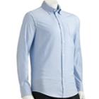 Men's Lee School Uniform Slim-fit Oxford Button-down Shirt, Size: Medium, Blue