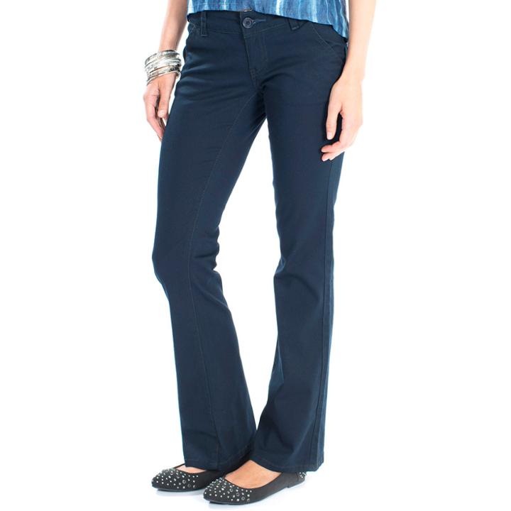 Juniors' Unionbay School Uniform Heather Bootcut Pants, Teens, Size: 7, Brt Blue