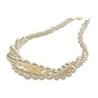 Simulated Pearl Twist Necklace, Women's, White