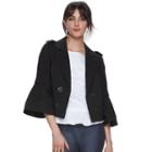 Women's Elle&trade; Crop Flare Sleeve Jacket, Size: 16, Black