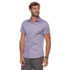 Men's Marc Anthony Slim-fit Natural Stretch Button-down Shirt, Size: Large, Purple