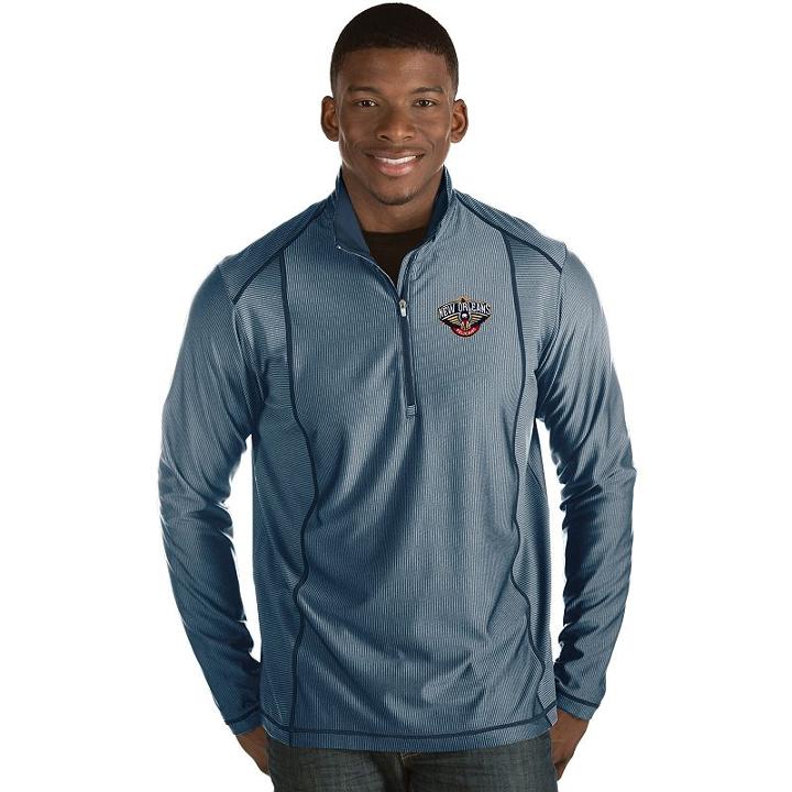Men's Antigua New Orleans Pelicans Tempo Quarter-zip Pullover, Size: 3xl, Blue (navy)