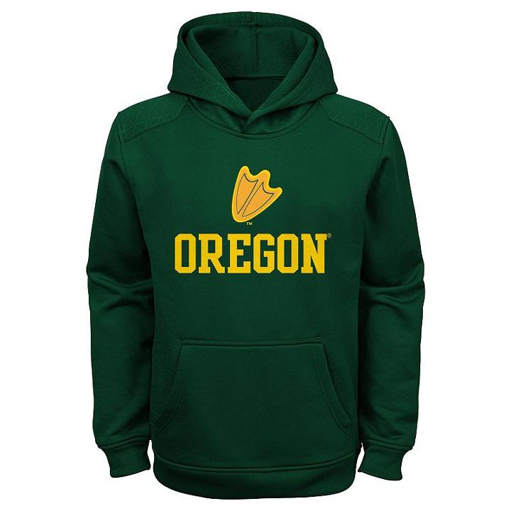 Oregon Ducks Performance Fleece Hoodie - Boys 4-7, Boy's, Size: M(5/6), Green