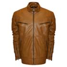 Men's Franchise Club Raw X Quilted Lambskin Leather Moto Jacket, Size: Xxl, Red/coppr (rust/coppr)