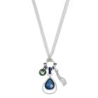 Napier Multi Strand Teardrop & Tassel Pendant Necklace, Women's, Blue Other