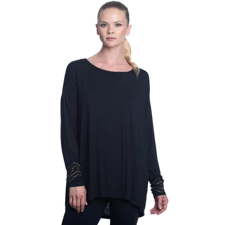 Women's Gaiam Haven Long Sleeve Yoga Top, Size: Medium, Oxford
