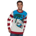 Men's Light-up Ugly Christmas Sweater, Size: Large, White
