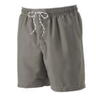 Men's Croft & Barrow&reg; Solid Microfiber Swim Trunks, Size: Xl, Med Grey
