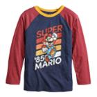 Boys 4-12 Jumping Beans&reg; Retro Super Mario Bros. '85 Raglan Graphic Tee, Size: 8, Blue (navy)