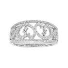 14k White Gold 3/4 Carat T.w. Diamond Swirl Ring, Women's, Size: 9