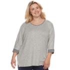 Plus Size Sonoma Goods For Life&trade; Dolman Sleep Tee, Women's, Size: 2xl, Med Grey