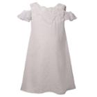 Girls 4-6x Bonnie Jean Cold Shoulder Special Occasion Dress, Girl's, Size: 6x, Natural