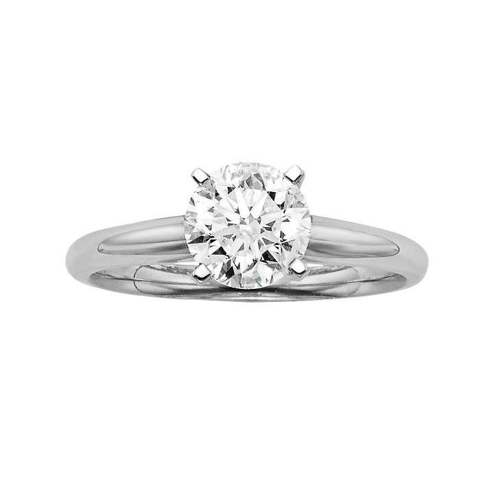 Round-cut Igl Certified Colorless Diamond Solitaire Engagement Ring In 18k White Gold (1 1/2 Ct. T.w.), Women's, Size: 7.50