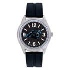 Game Time, Men's Carolina Panthers Varsity Watch, Black