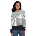 Women's Croft & Barrow&reg; Cozy Crewneck Sweater, Size: Small, Med Blue