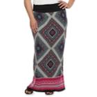 Plus Size Apt. 9&reg; Print Column Maxi Skirt, Women's, Size: 0x, Moraccan Placement