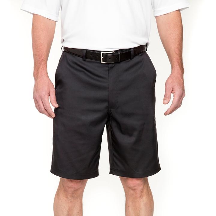 Men's Pebble Beach Classic-fit Dobby Diamond Cargo Performance Golf Shorts, Size: 34, Black
