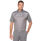 Men's Grand Slam On Course Spacedye Argyle Print Golf Polo, Size: Small, Med Grey