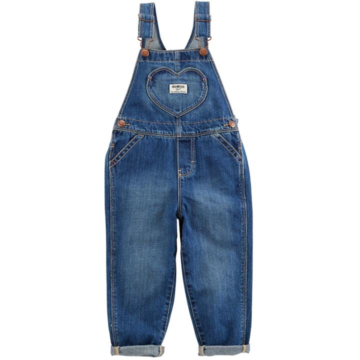 Toddler Girl Oshkosh B'gosh&reg; Heart Pocket Overalls, Size: 3t, Blue