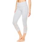 Women's Gaiam Bailey Mesh High-waisted Capri Leggings, Size: Small, White